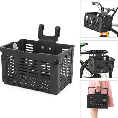 Obrázok produktu pre POENVFPO Bicycle basket Bicycle basket Basket basket Foldable front front 5 kg capacity High-strength PP material for shopping commutes