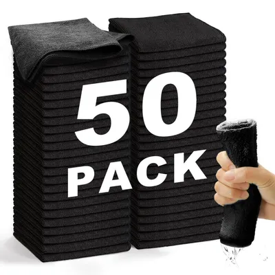Produktbild von Mikrofasertücher Serie 2100 33x33cm Schwarz 50 Stück