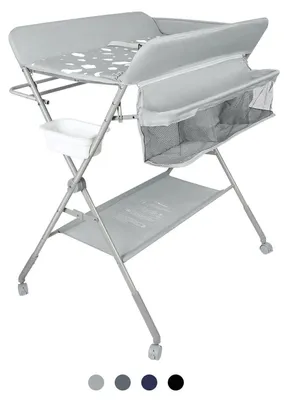 Immagine prodotto di Comò fasciatoio, altezza regolabile, grigio, 80x58x90 cm