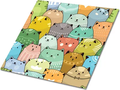 Produktbild von Selbstklebende Platten 30x30 cm Wandpaneele 9 Stück im Set Wanddeko - Bunte Katzen