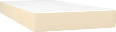 Image de Matelas de lit à ressorts ensachés fermeté moyenne crème 120x190x20 cm Tissu