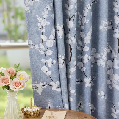 Produktbild von Verdunkelungsvorhänge mit Blumenmuster - 2 Stück für das Schlafzimmer