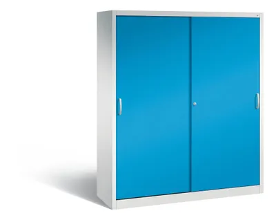 Produktbild von C+P Schiebetürenschrank Acurado-2000 | HxBxT 195x160x50cm | Lichtgrau/Lichtblau
