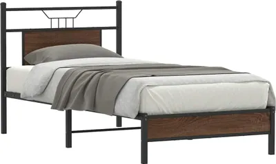 Obrázok produktu pre vidaXL Rám postele bez matraca Hnedý dub 75x190 cm Materiál na báze dreva