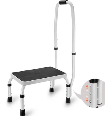 Obrázok produktu pre VEVOR rebrík pre domácnosť 810 x 417 x 285 mm rebrík skladací oceľový rebrík 1 schodík 150 kg nosnosť skladací schodík jednoduchý rebrík 810 mm vysoký kuchynský rebrík protišmyková stolička