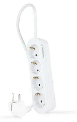 Immagine prodotto di Presa multipla 4 prese Cavo 1,4 m Bianco 10.37.0004-ns
