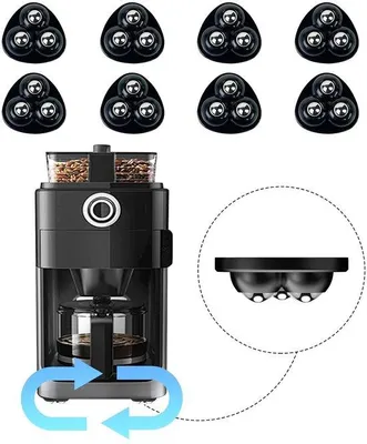Produktbild von 8-teilige Kühlschrankrollen (Schwarz) – Küchenrollen für Kaffeemaschinen/Blender/Backofen
