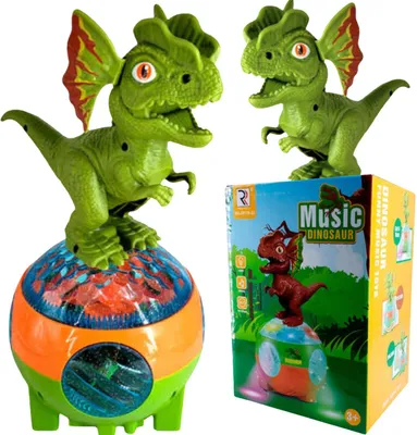 Image de Boîte à musique interactive Dinosaure Jouet à effets lumineux et sonores