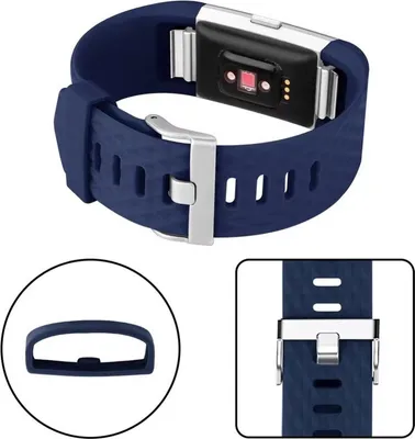 Obrázok produktu pre CHPN – Silikónový náramok kompatibilný s Fitbit Charge 2 – modrá farba – veľkosť L – náramok na hodinky – náramok Fitbit