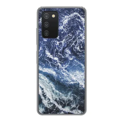 Produktbild von MuchoWow® Handyhülle Schutzhülle Hülle für Samsung galaxy a73 Naturstein - Blau - Weiß Silikon Softcase Handy Hülle - Handyhülle