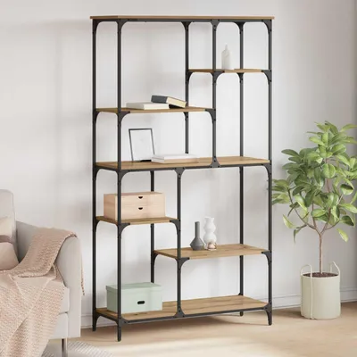 Image de Maison Exclusive - Bibliothèque à 5 étagères, dimensions 99 x 35,5 x 176 cm, en panneaux de particules