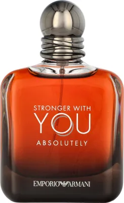 Produktbild von Emporio Armani Stronger With You Absolutely, Männer, 100 ml, Spray, ALCOHOL ● PARFUM / FRAGRANCE ● AQUA / WATER ● BUTYL METHOXYDIBENZOYLMETHANE ● COUMARIN ●...