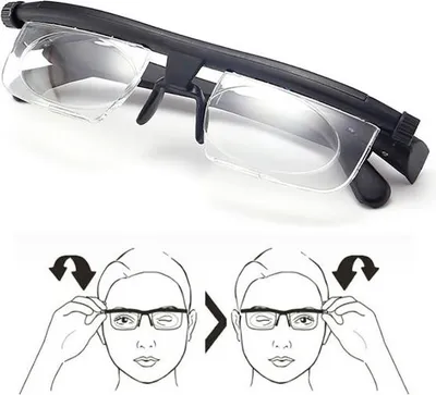 Zdjęcie produktu dla Okulary z regulacją optyczną, Vario Focus, od -6 do +3 dioptrii, czarne, wytrzymałe tworzywo
