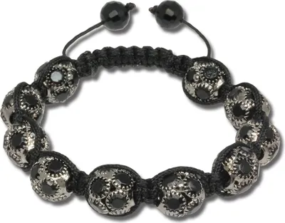 Image de SilberDream Bracelet Shamballa pour dames 18-23cm argent 10 boules zirconium SDA926
