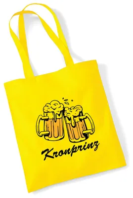 Produktbild von Huuraa Jutebeutel Kronprinz Schützenfest 10 Liter Yellow Baumwolle Tasche Geschenkidee