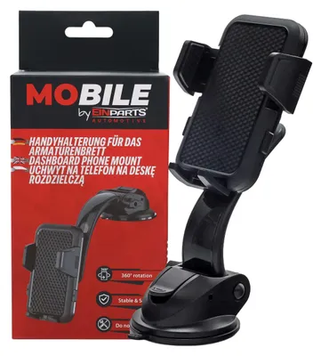 Image de Support de voiture Einparts pour téléphone, à fixer sur le pare-brise, avec ventouse et rotation à 360°