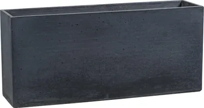 Zdjęcie produktu dla Donica Betonowa Zewnętrzna Na Dwór Z Otworami Zadora LINEA L 90x22x40 grafitowy