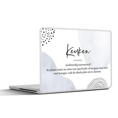 Produktbild von MuchoWow® Laptop Aufkleber Sticker Cover Küche - Großvater - Zitate - Wörterbuch - Definition Küche 30x22 cm - Laptop-Sticker