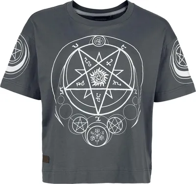 Produktbild von Supernatural T-Shirt Damen Moons and Salt Circles grau M