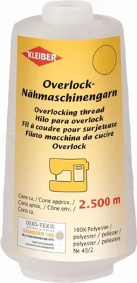 Produktbild von KLEIBER Overlock-Nähmaschinengarn 2.500 m weiß