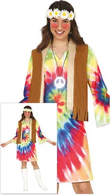 Zdjęcie produktu dla Guirca strój hippie dla kobiet S S