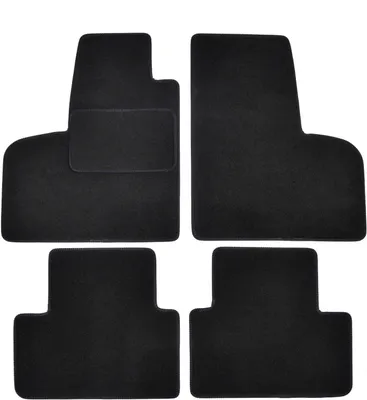 Image de Tapis De Sol Noir Velours Pour Fiat Doblo 2000-2010 4pcs, Ajustement précis, Base Antidérapante, Renforcée dans la Zone de la Pédale