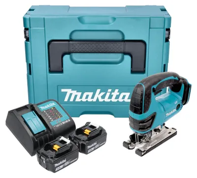 Produktbild von Makita DJV 180 SFXJ Akku Stichsäge 18 V 135 mm + 2x Akku 3,0 Ah + Ladegerät + Makpac