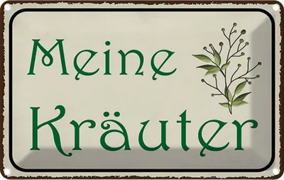 Produktbild von vianmo Blechschild 20x30 cm meine Kräuter Geschenk Familie Freunde