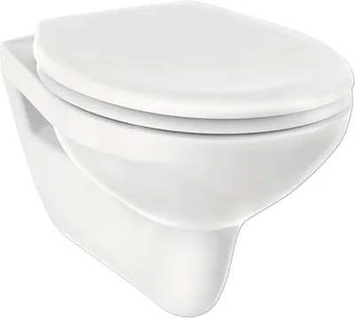 Produktbild von form&style Wand-WC Set Obira Tiefspüler spülrandlos weiß glänzend mit WC-Sitz