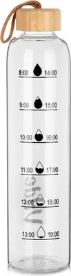 Obrázek produktu pro Motivační láhev na pití, skleněná, velká sportovní láhev, 1 litr