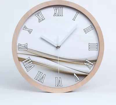 Produktbild von Holzuhr 25fi cm wanduhr - weiße Spitzen - abstrakcjaale