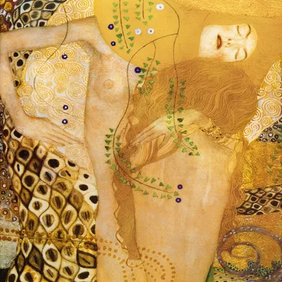 Produktbild von Gustav Klimt Kunstdruck Bild - Wasserschlangen, 1904-07 (100 x 100 cm)
