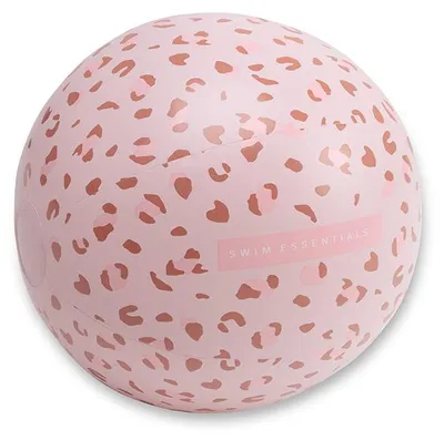 Image de Swim Essentials - Ballon de plage - Rose pastel - Motifs léopard