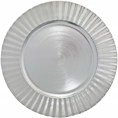 Produktbild von Madex Unterteller Silber Ø 33 cm Plastik Tischdeko KP0036B