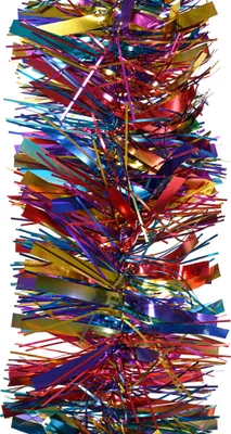 Produktbild von Weihnachtsgirlande Lametta 2,7m x 10cm Bunt