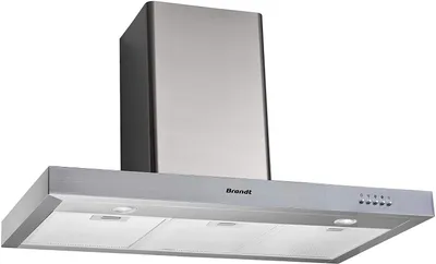 Immagine prodotto di Cappa a parete decorativa 90cm 617m3 / h acciaio inox Brandt BHB6901X