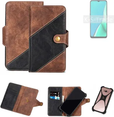 Produktbild von K-S-Trade Handyhülle Schutzhülle Bookstyle Case kompatibel mit Oppo A5 2020 Klapphülle Cover Hülle Schutztasche 1x