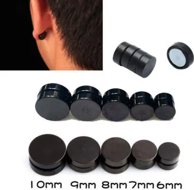 Produktbild von 1 Paar Magnet-Ohrstecker, rund, zum Anklipsen, kein Piercing, für Herren und Damen-10mm