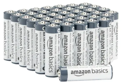 Image de A. Batteries alcalines AA, 1,5 V, durée de conservation de 5 ans, lot de 40