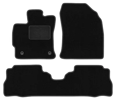 Image de Tapis de sol en moquette pour Toyota Prius III Plus 2011-2015 (à hayon) – jeu 4 pièces, noirs, sur mesure – Wielganizator LUX