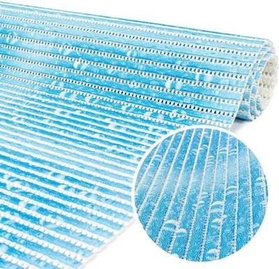 Obrázek produktu pro Ibenzoa® měkká, protiskluzová podložka do koupelny a na toaletu, modrá, 120 x 130 cm, pohodlná podložka vyrobená z měkké pěny