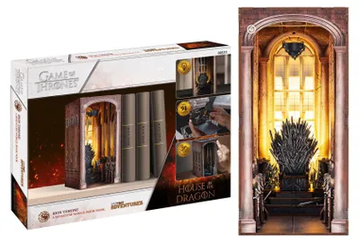 Immagine prodotto di Book Nook - DIY Kit to Build 3D Model Bookend - REVELL - Tiny Adventures - Game of Thrones - The Iron Throne - LED