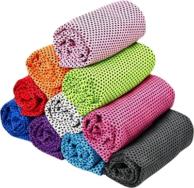 Produktbild von Kühlhandtücher 10 Stück, Sporthandtücher, wiederverwendbar, für Sport und Outdoor