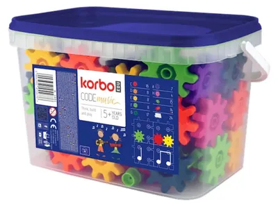 Imagen del producto de Bloques de construcción Korbo EDU Code Music, 128 piezas.
