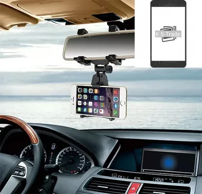 Produktbild von K-S-Trade Smartphone Halterung kompatibel mit Apple iPhone 12 Rückspiegel Halterung schwarz Auto Halterung KFZ Halter