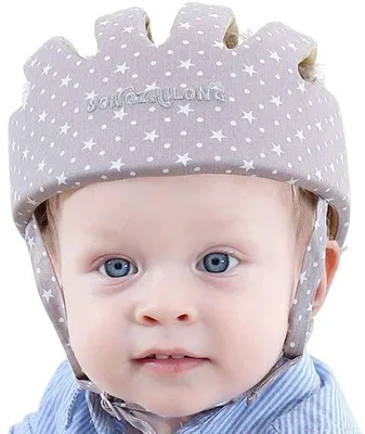 Produktbild von Baby Schutzhelm verstellbar 8–48 Monate, Atmungsaktiv, Grau, Kopfschutz