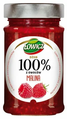 Lowicz 100% Himbeer-Konfitüre/Marmelade 220g
