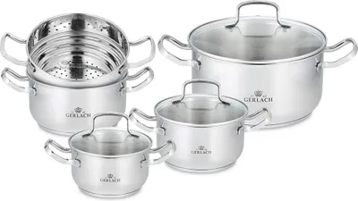 Produktbild von Gerlach. einfaches Kochgeschirr set 9tlg.