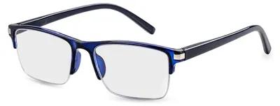 Produktbild von FILTRAL Rechteckige Lesebrille für Damen & Herren/Halbrahmen Brille mit Federscharnieren/Lesehilfe Blau, 2,50 dpt F4565912