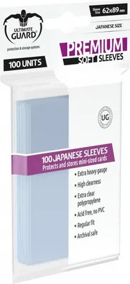 Produktbild von Ultimate Guard Premium Soft Sleeves Japanische Größe Transparent (100)